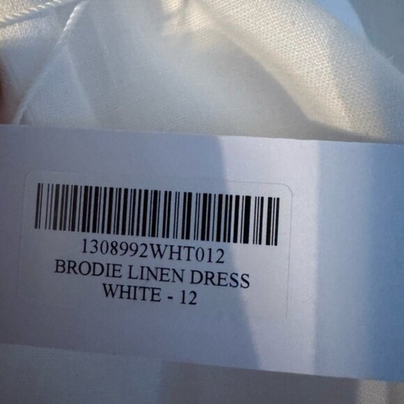 Reformation Brodie Linen Dress Size 12 White Fairycore Beachy Cruise Event New - Picture 6 of 9